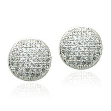 Pavé Cubic Zirconia Stud Earring