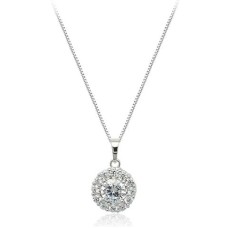 Cubic Zirconia Pendant Necklace-5
