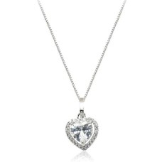 Cubic Zirconia Pendant Necklace-2