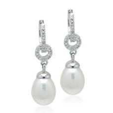 10mm Freshwater Pearl Drop Earring-1