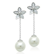 Faux Pearl Drop Earring-5