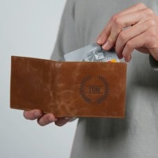 Engraved Leather Wallet