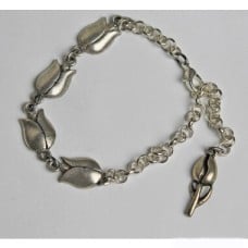 Bracelet 4 silvercoloured tulips