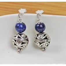 Gemstone stud earrings Lapis lazuli