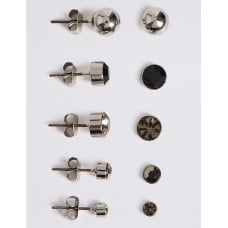 5 Pack of Stud Earrings Set