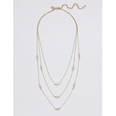 Gold Plated Triple Layered Necklace