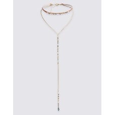 Layered Stone Choker Necklace