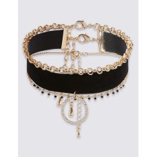 Circle Detail Choker Necklace