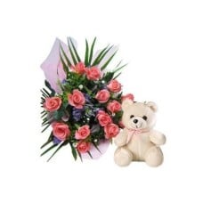 Bouquet Gift Set With The Bear