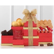 Brownie, Candy And Cake Gift Tower