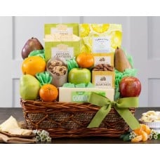 Deluxe Fruit and Favorites Gift Basket