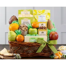 Deluxe Fruit and Favorites Gift Basket