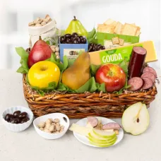 Fruit, Cheese & Meat Classic Gourmet Basket