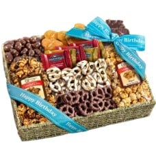 Happy Birthday Chocolate Caramel And Crunch Grand Gift Basket