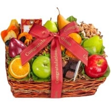 Congratulations Orchard Delight Fruit And Gourmet Basket