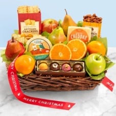 Merry Christmas Classic Deluxe Fruit Basket