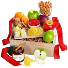 Fondue Dipping Gift Basket with Fresh Fruit & Chocolate