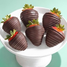 Tall, Dark And Dreamy Dipped Strawberries - 6 Berries