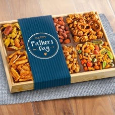Father's Day Crunch 'N Munch Snack and Nut Variety Tray Gift Box