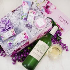Jasmine & Lilac Calming Spa & Red Wine Gift Set