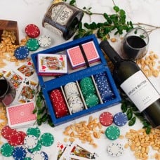 High Rollers Poker & Red Wine Gift Set