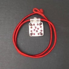 Artist-Crafted Sterling Silver on Cord Amethyst Pendant Necklace
