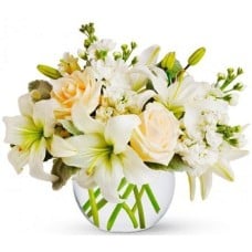 White Flowers Vase
