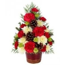 One Sided Flower Arrangement In A Basket
