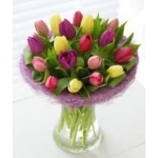 15 Mixed Tulips Vase