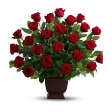 24 Red Roses Basket