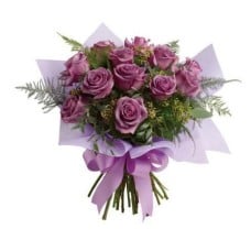 12 Purple Roses Bouquet