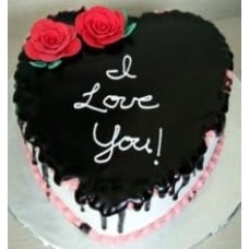 1.5 Kg Heart Shaped Chocolate Cake