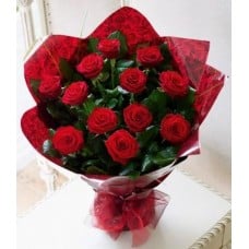 12 Red Roses Bouquet - 1