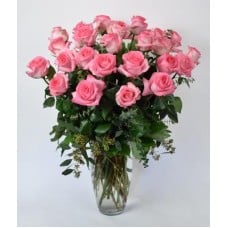 Arrangement Of 24 Pink Roses