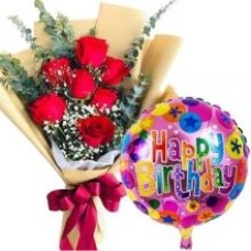 Roses with balloon