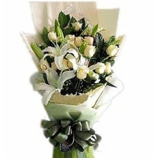 Champagne Rose And White Lily Elegance To China