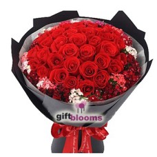 I Love You Bouquet Three Dozen Red Rose to Taiwan