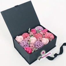 Mother's Day Rose Carnation Soap Flower in Signature Box to Korea