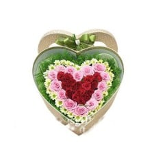 Sweet Heart Flower Box To Korea