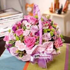 Delightful Flower Basket to South Korea