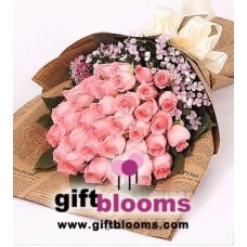 The Perfectly Pink Rose Bouquet to Taiwan