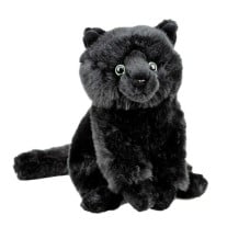Black Tabby Cat Soft Plush Toy 30cm Stuffed Animal Faithful Friends Collectables