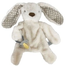 Bunny Baby Comforter with Dummy Holder by ES Kids Unisex