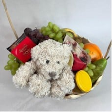 Fruit Basket with a teddy bear