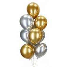 Silver-Golden Ð¡hromium from 3 to 33 (3 balloons)