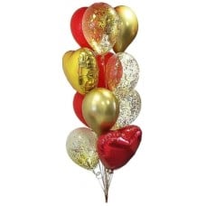 Red & Golden Balloons from 5 to 35 (5 balloons)