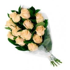 Classic Peach Roses (9 stems)