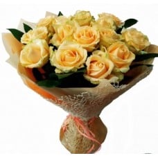 Peach roses Short Stem (Medium)