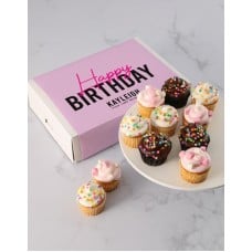 Personalised Pink Birthday Cupcakes (STANDARD)