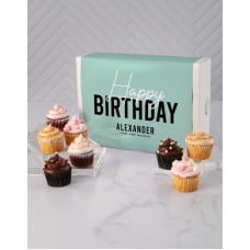 Personalised Turquoise Birthday Cupcakes (STANDARD)